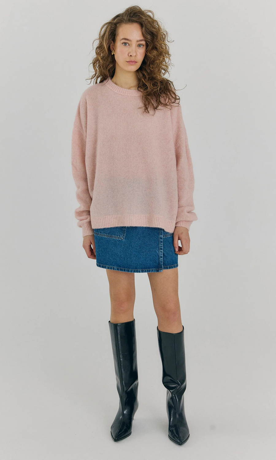 Norr • Halli Knit Top • Light Pink