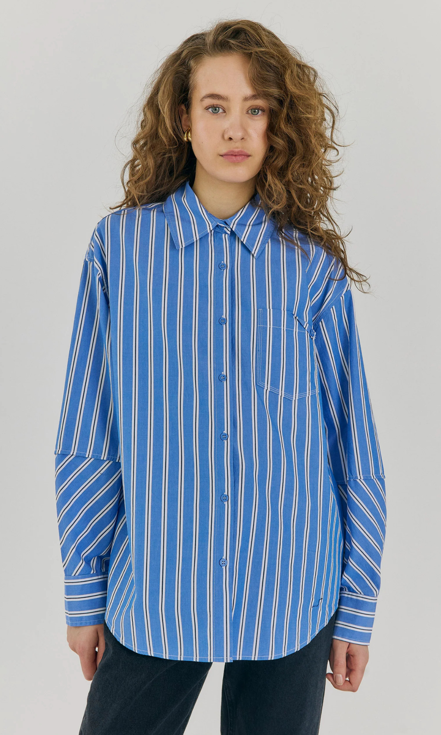 Norr • Nicci Striped Shirt • Off-White Striped