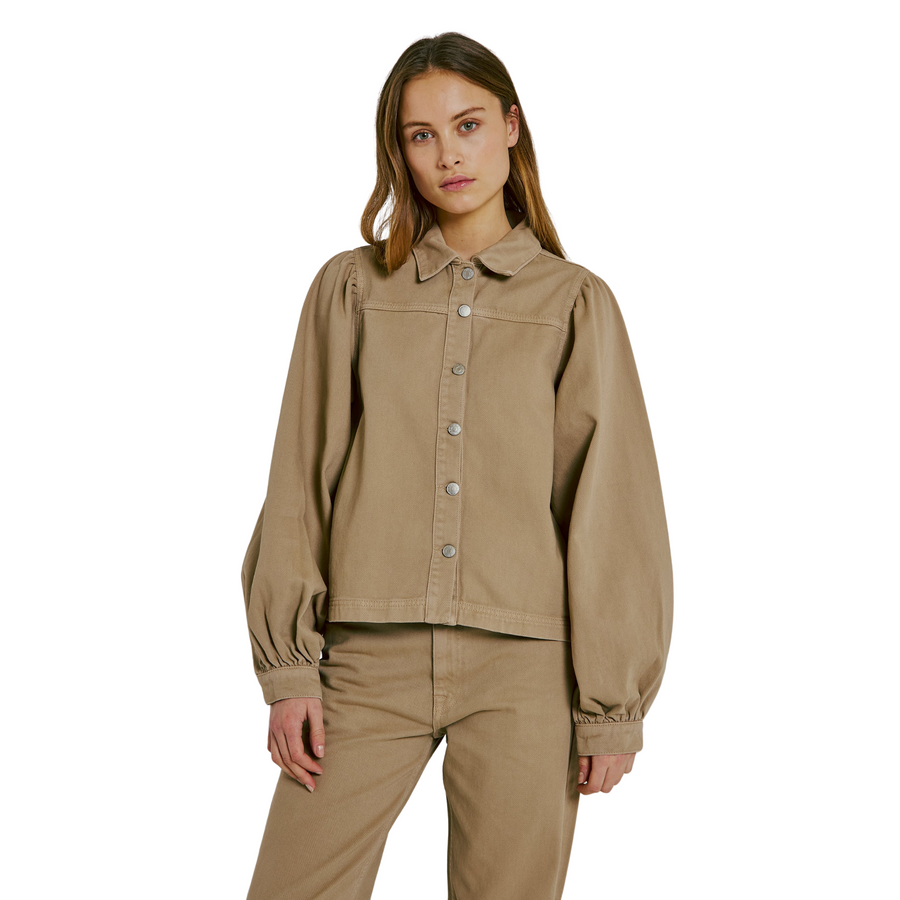 Norr • Ninni Denim Shirt • Dark Sand