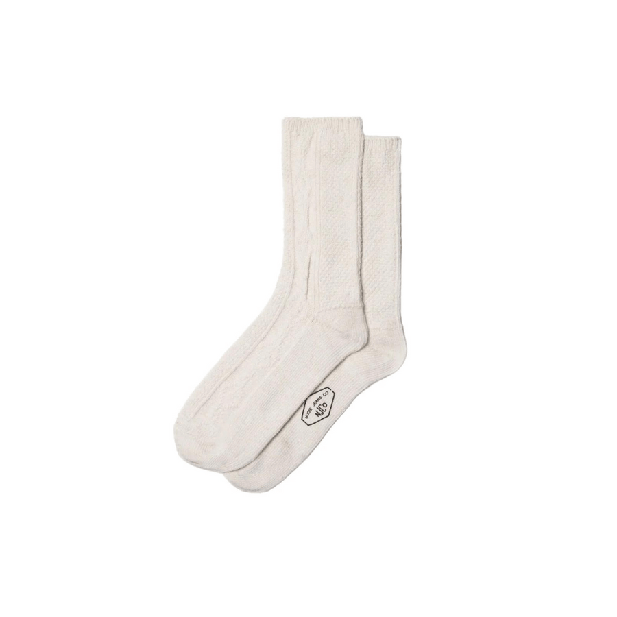 Nudie Jeans • Cable Socks • Off-White