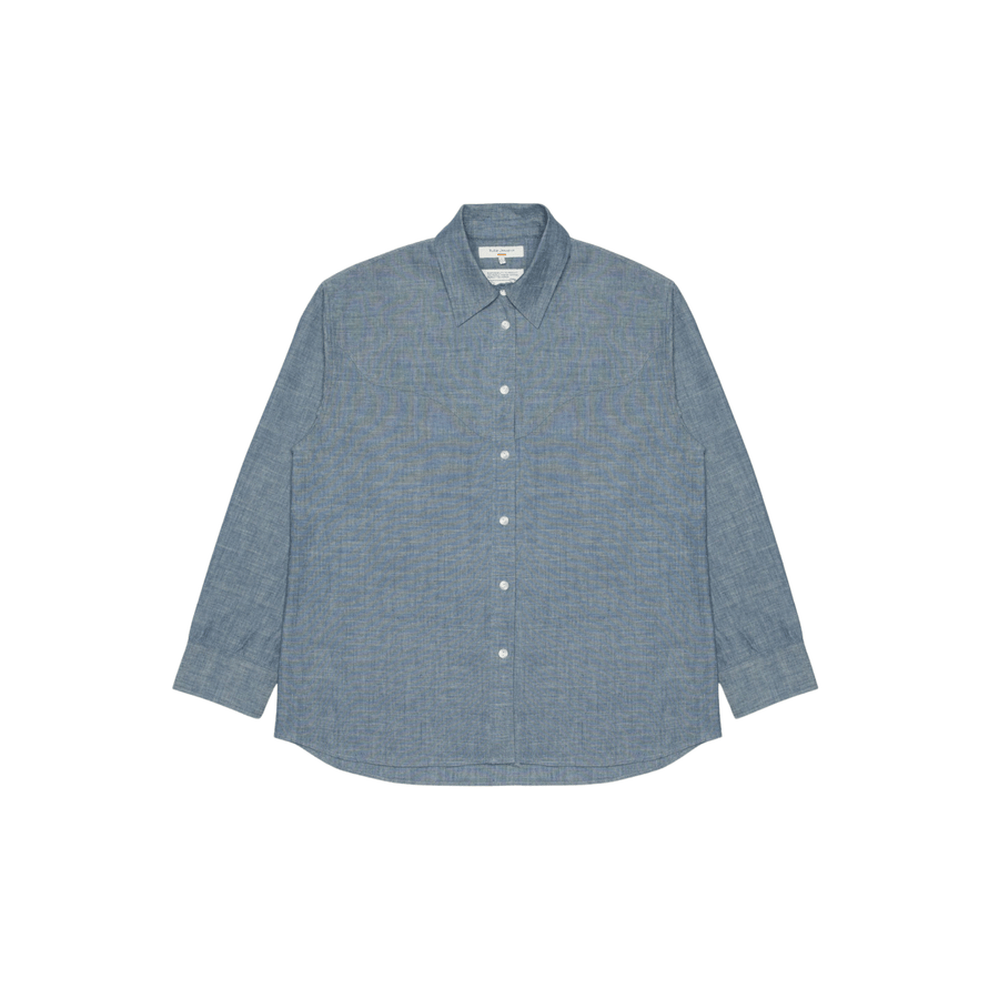 Nudie Jeans • Daisy Chambray Western Shirt  • Blue