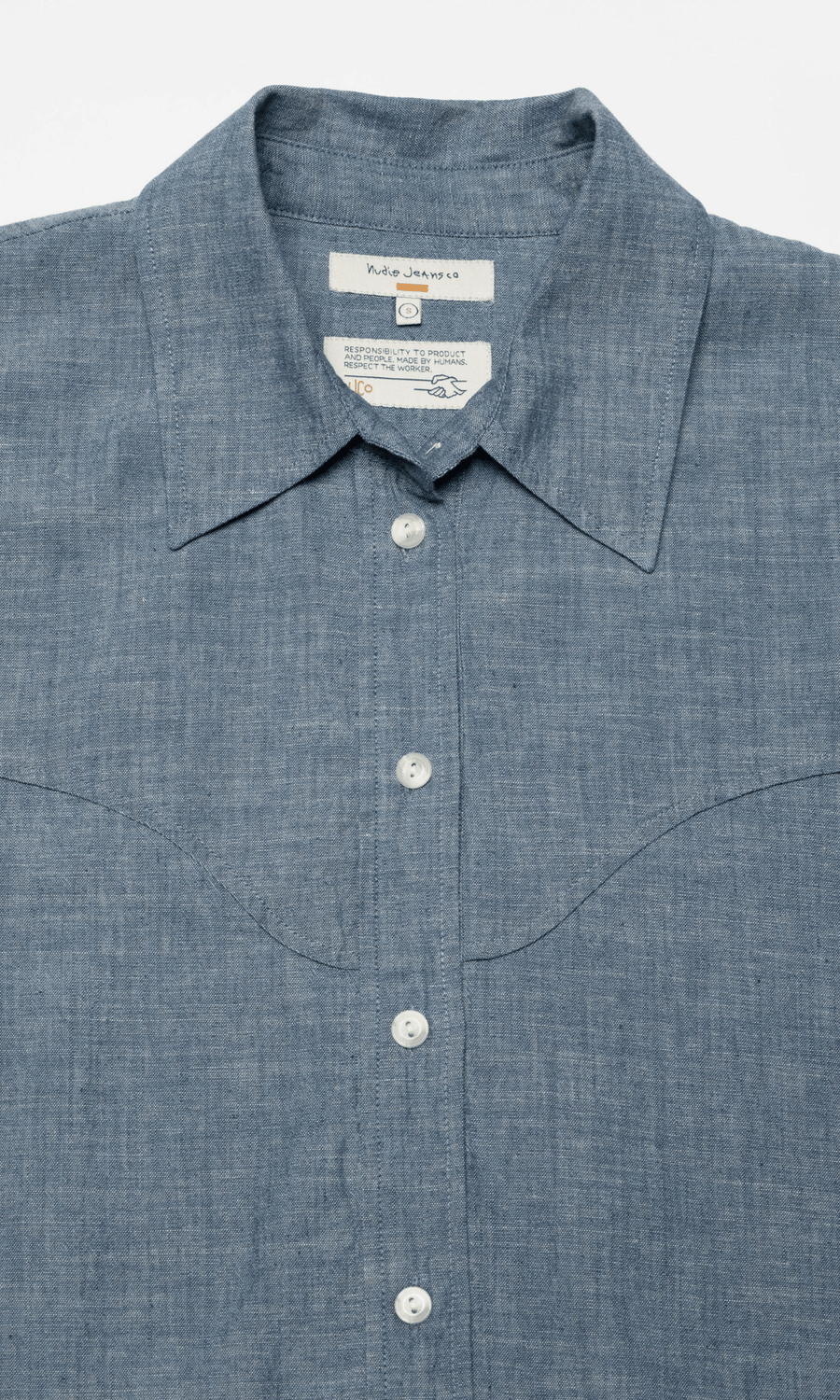 Nudie Jeans • Daisy Chambray Western Shirt  • Blue