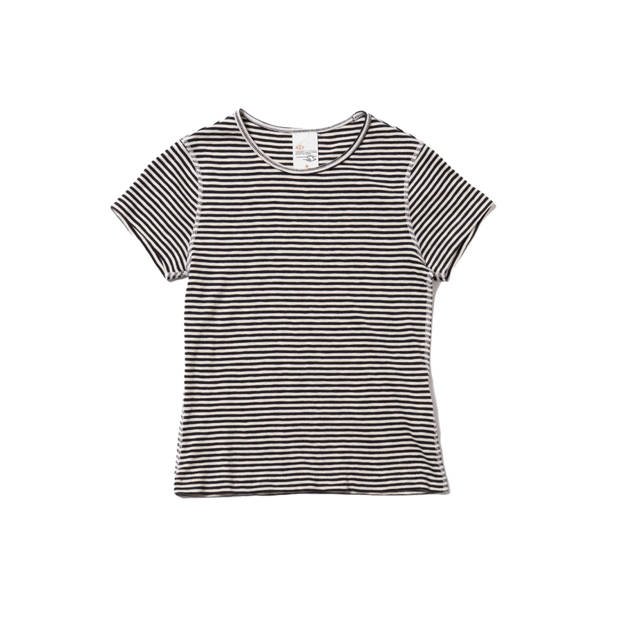 Nudie Jeans • Eve Stripe Slub T-Shirt • Ecru/Black
