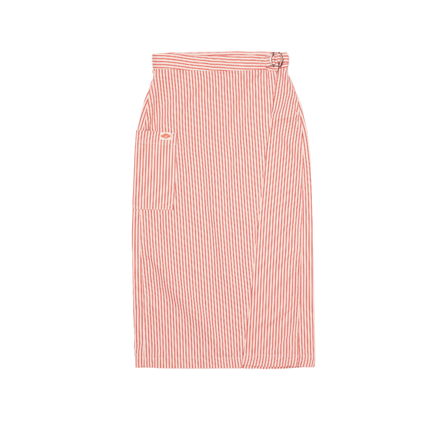 Nudie Jeans • Irma Striped Denim Skirt • Red/White
