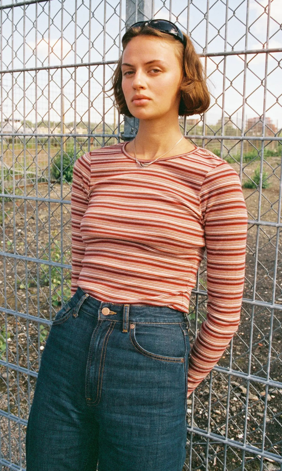 Nudie Jeans • Jessy Long Sleeve T-Shirt • Wine Stripes