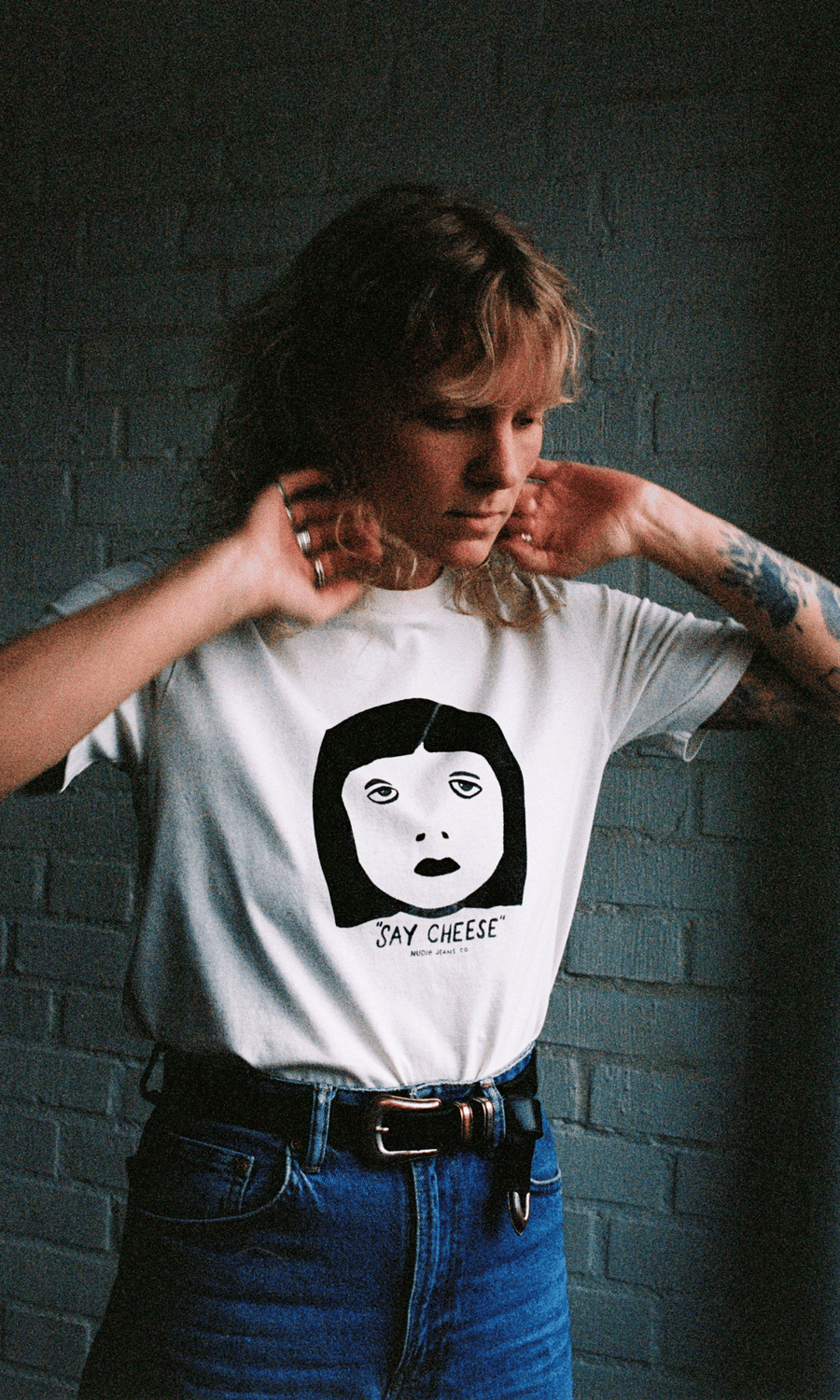 Nudie Jeans • Joni Say Cheese T-Shirt • Ecru