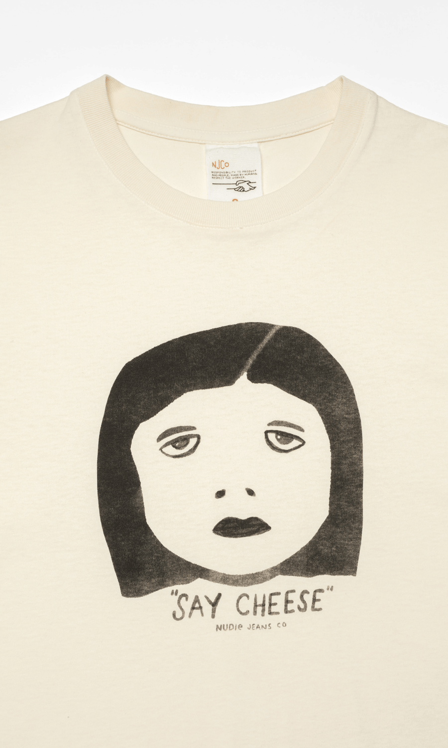 Nudie Jeans • Joni Say Cheese T-Shirt • Ecru