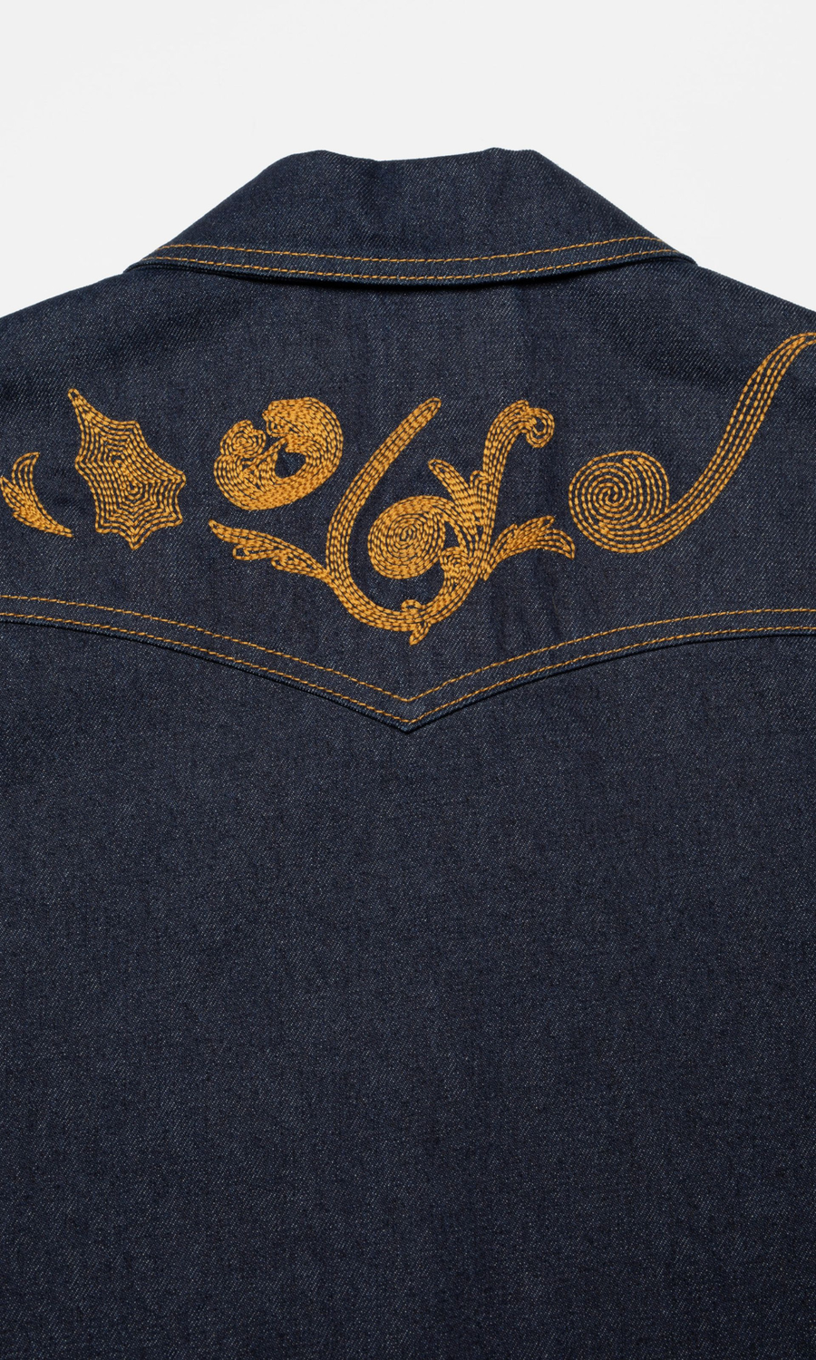 Nudie Jeans • Kelly Western Denim Jacket • Embroidered Blue Denim