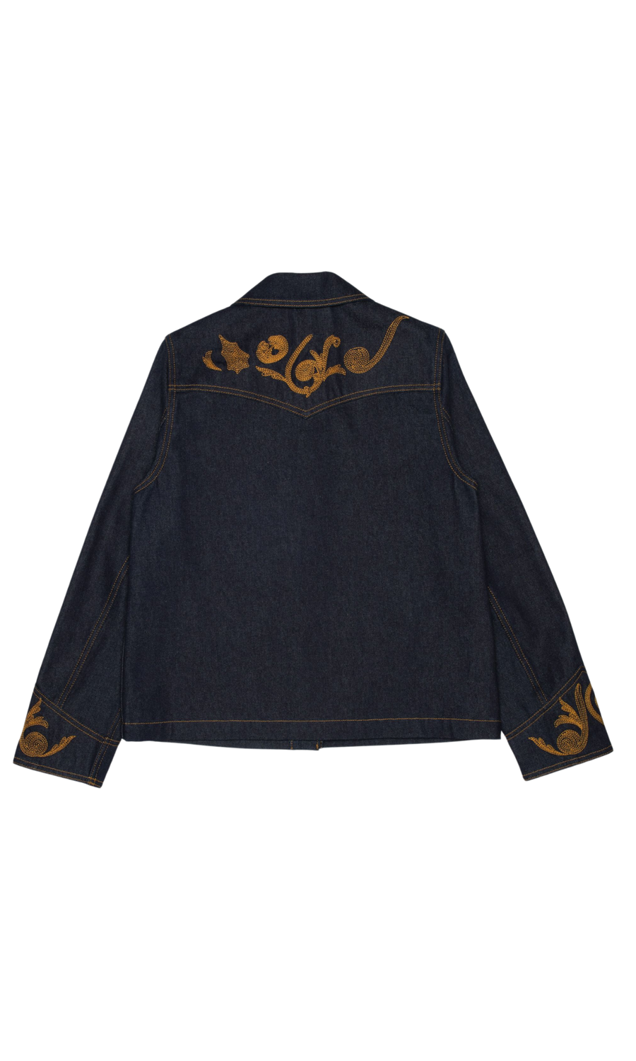 Nudie Jeans • Kelly Western Denim Jacket • Embroidered Blue Denim