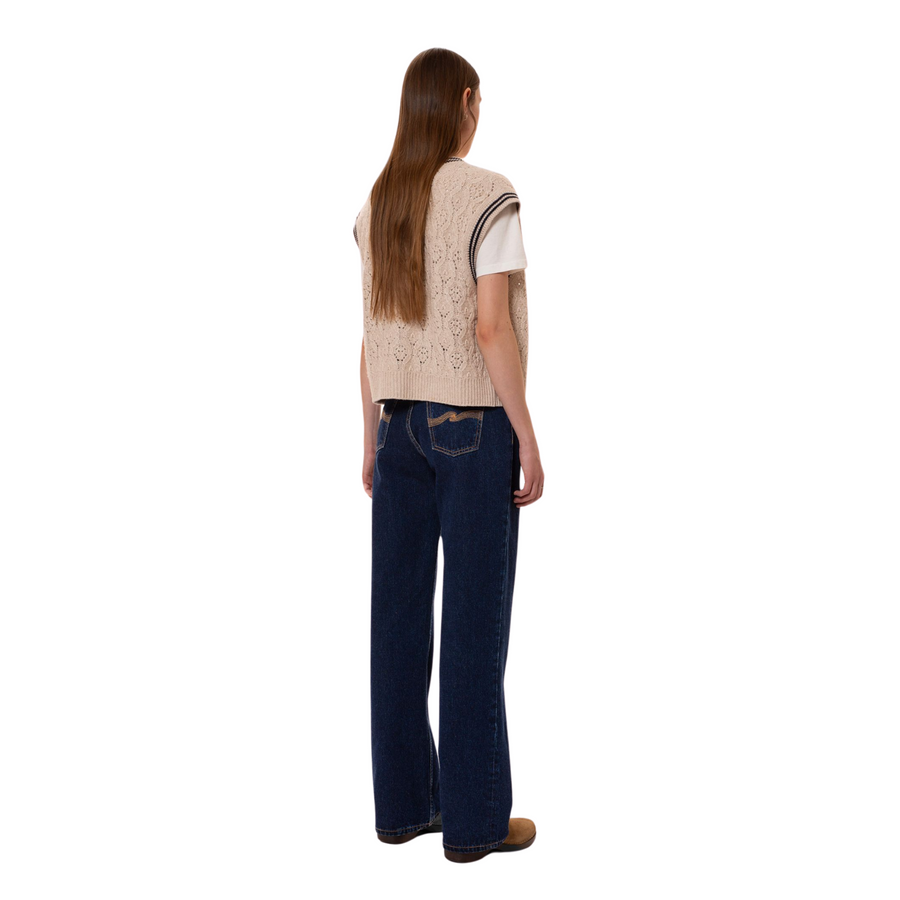 Nudie Jeans • Kim Pointelle Knit Vest • Oat