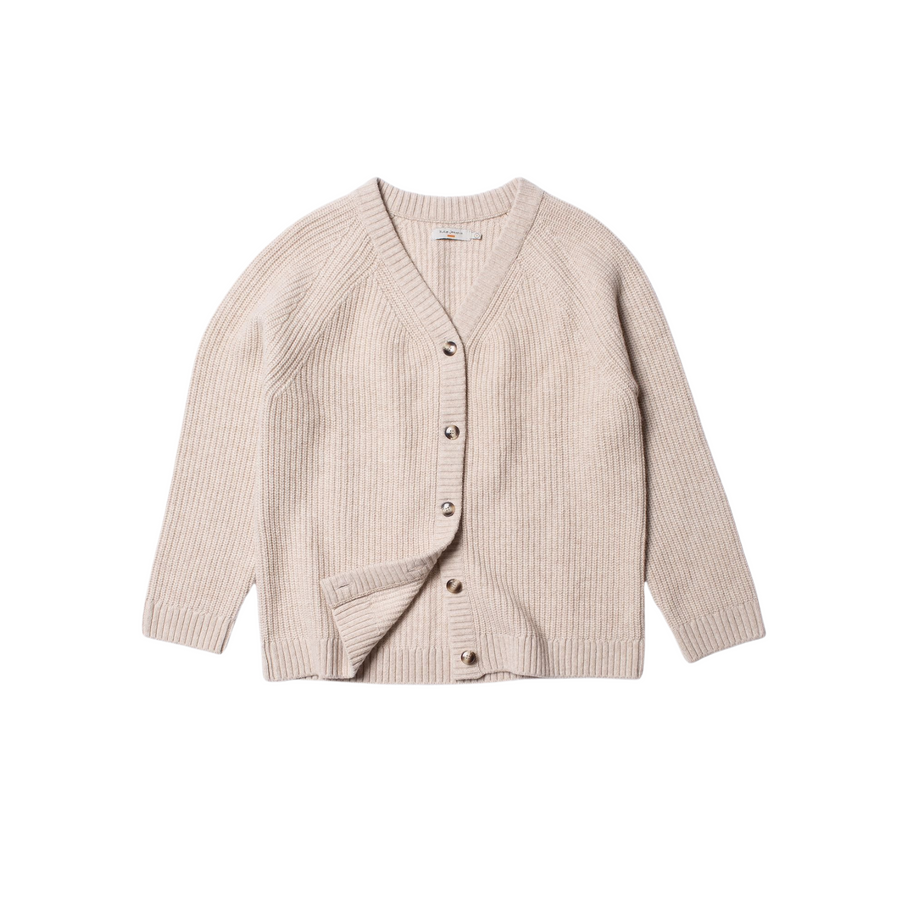 Nudie Jeans • Kristina Rib Knit Cardigan • Oat