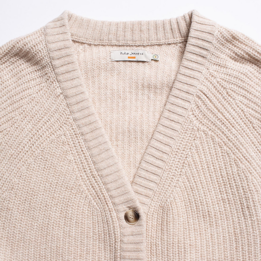 Nudie Jeans • Kristina Rib Knit Cardigan • Oat