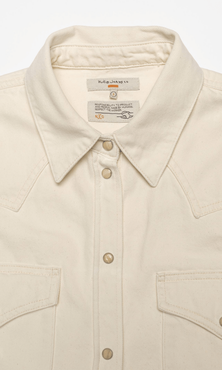 Nudie Jeans • Lotta Western Cut Denim Shirt • Ivory