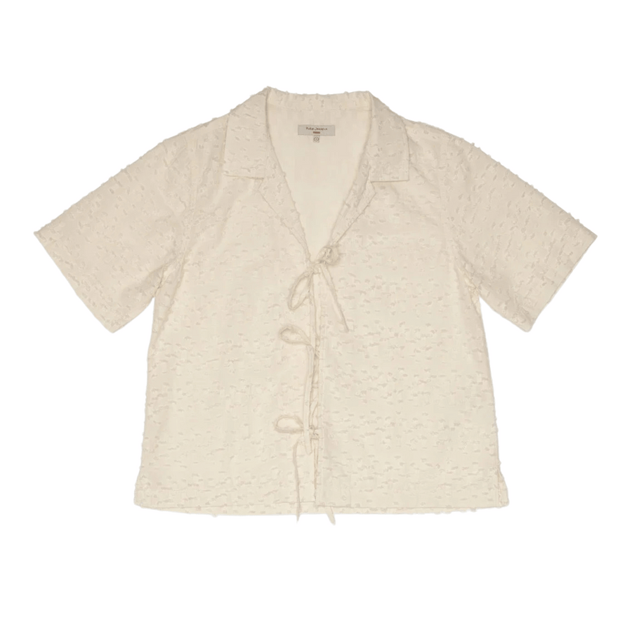 Nudie Jeans • Moa Tie Fringe Shirt • Off-White