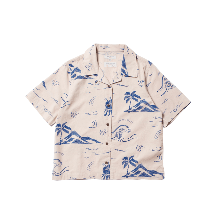 Nudie Jeans • Moa Waves Hawaii Shirt • Ecru