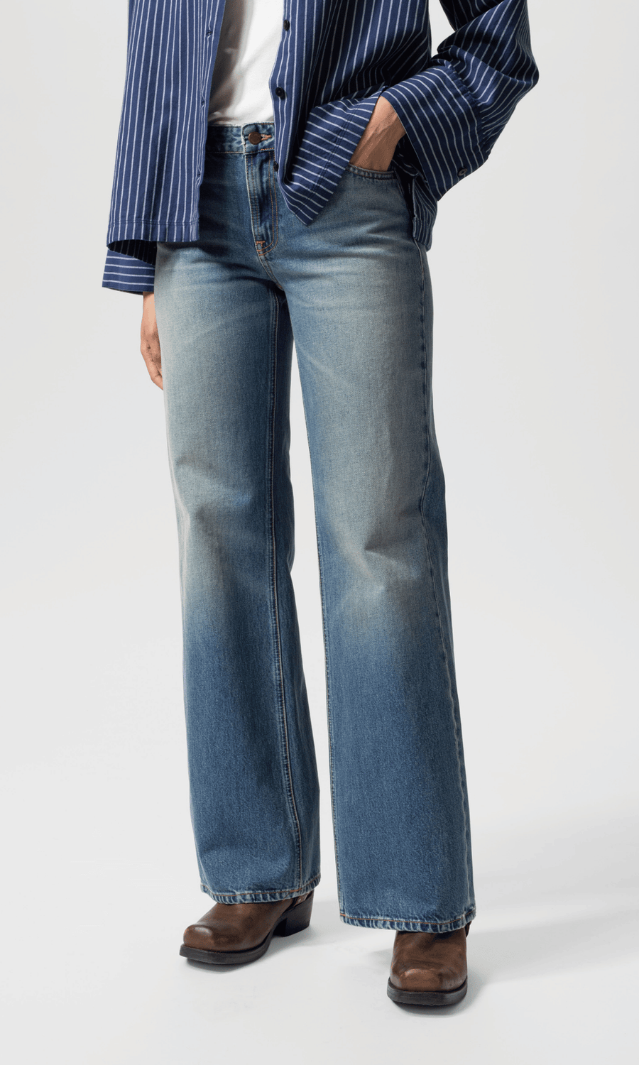 Nudie Jeans • Wide Heidi Jeans • Summer Shadow
