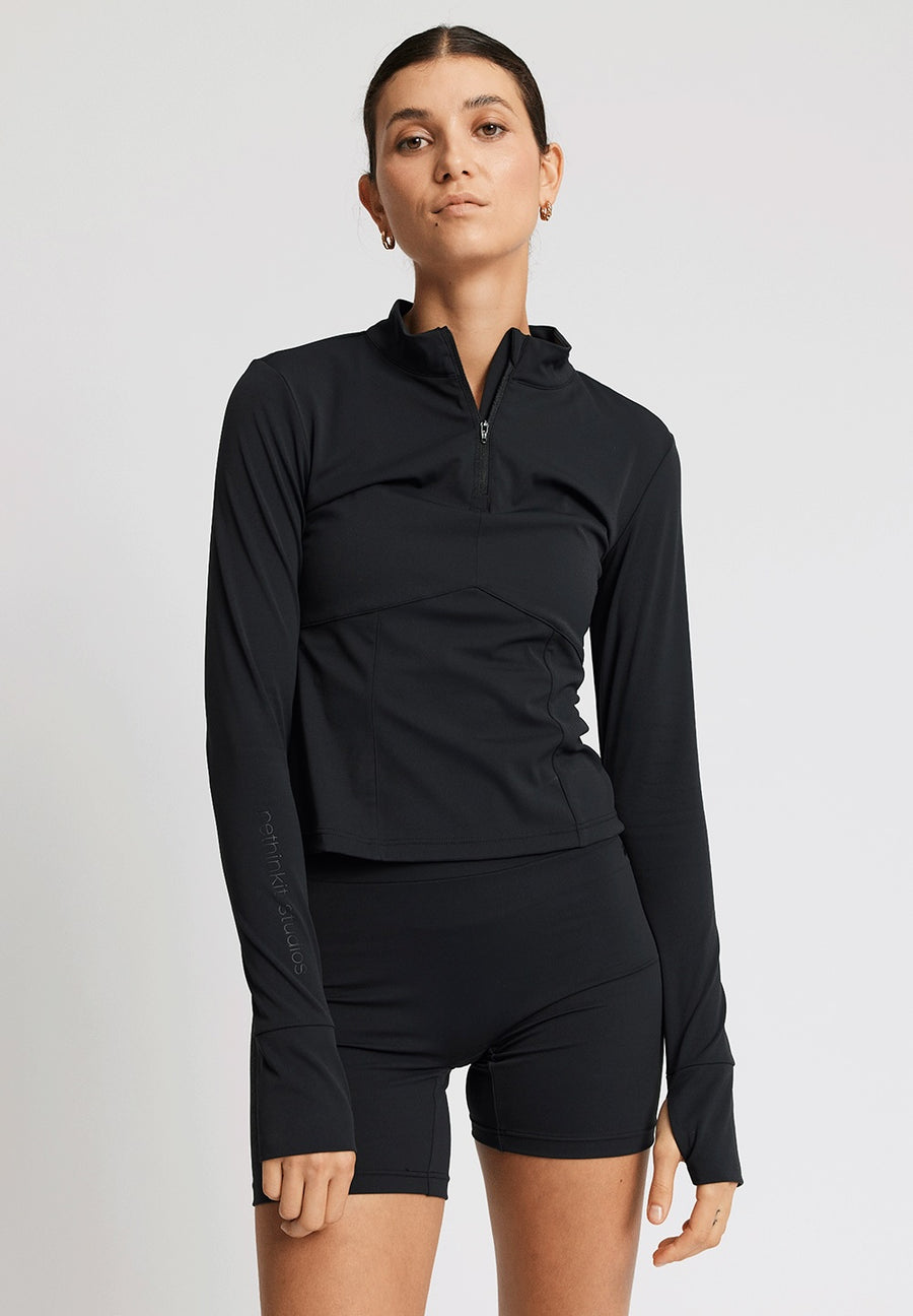 Rethinkit • Butter Soft Half Zip  • Black