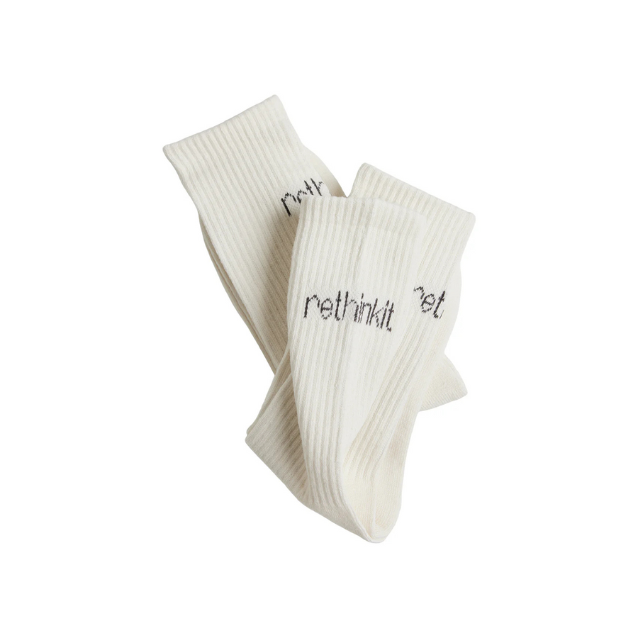 Rethinkit • Crew Socks 2 Pack • Off-White