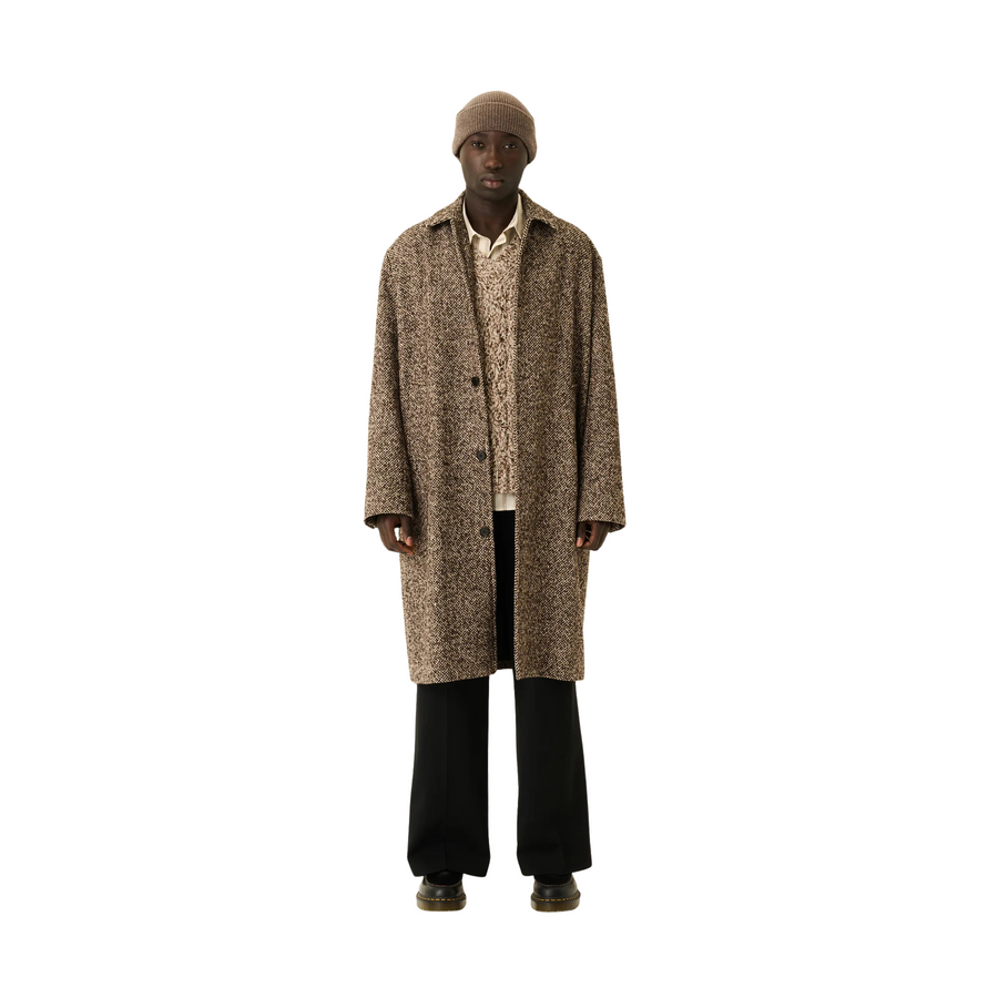 Rue de Tokyo • Cass Wool Blend Coat • Dark Brown Beige