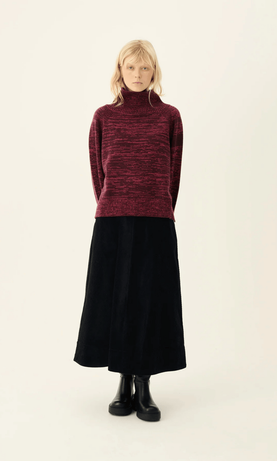 Rue de Tokyo • Pryma Corduroy Skirt • Ink Navy
