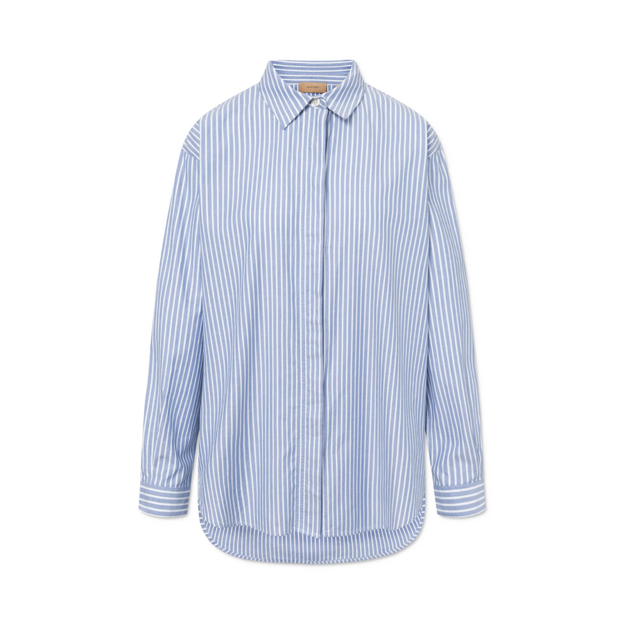 Rue de Tokyo • Shelby Stripe Shirt • Blue White Stripe