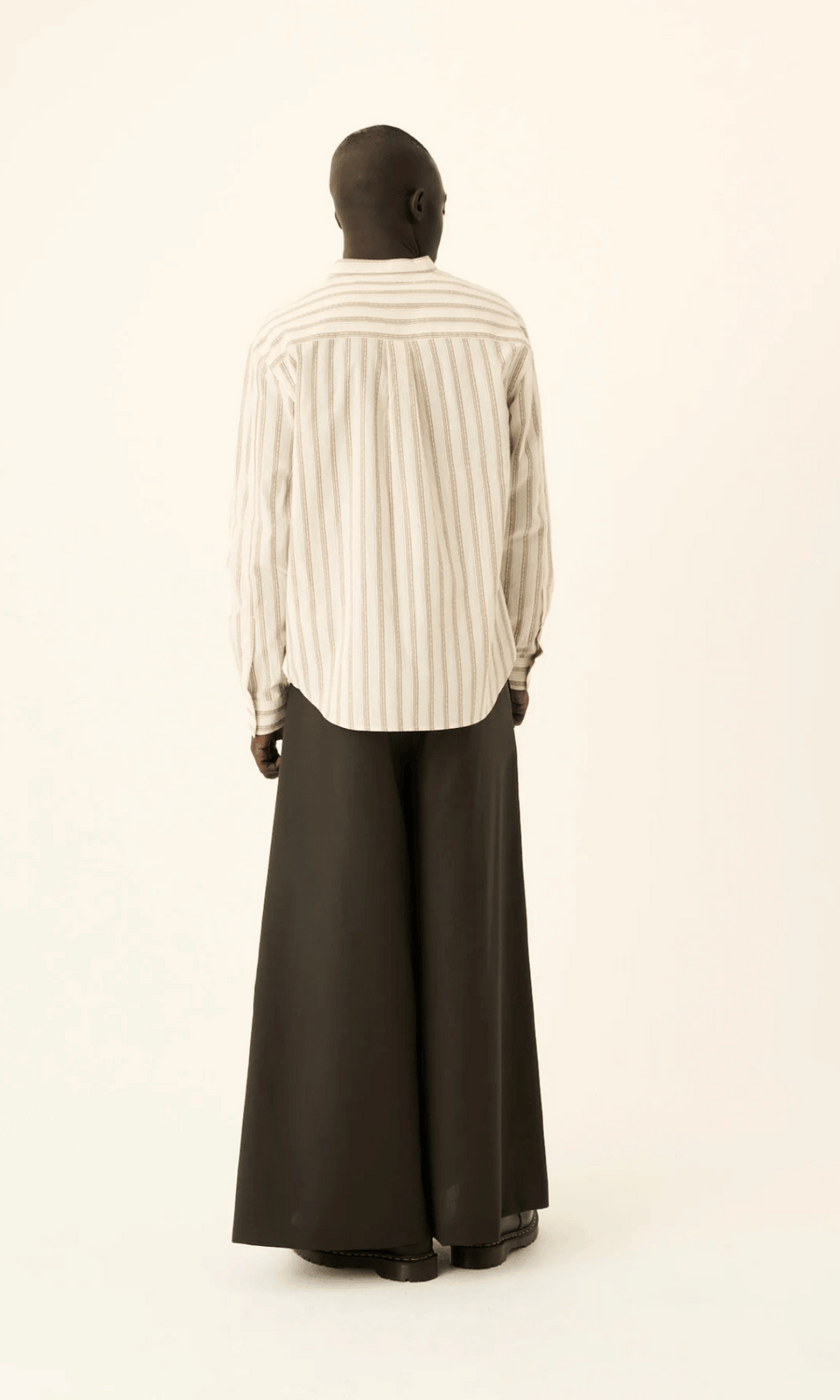 Rue de Tokyo • Sydney Shirt • Beige Camel Stripe