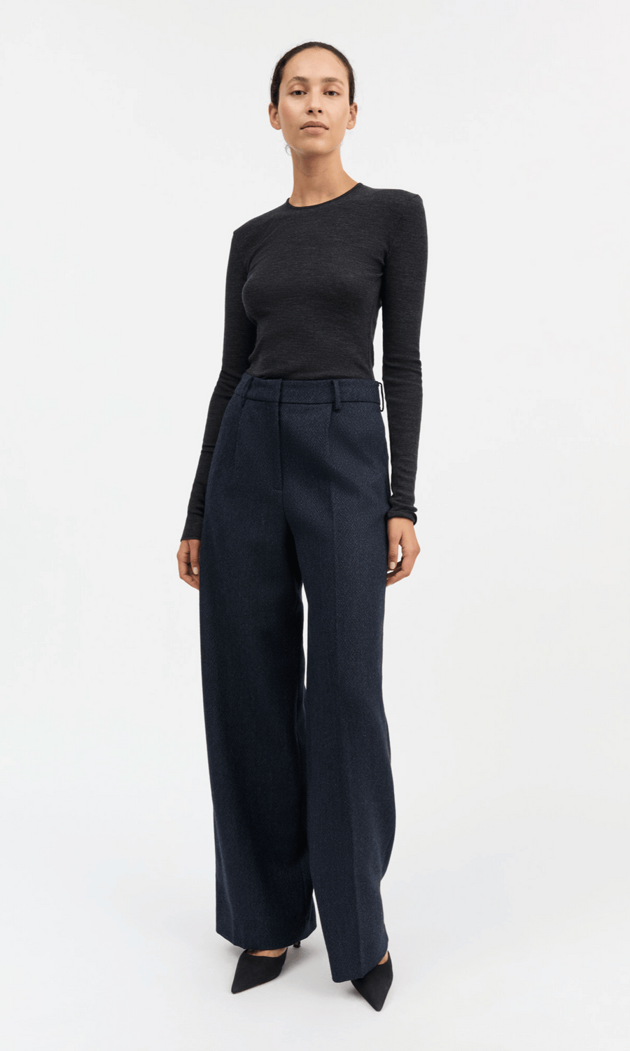 Skall Studio • Amy Blouse • Dark Grey Melange