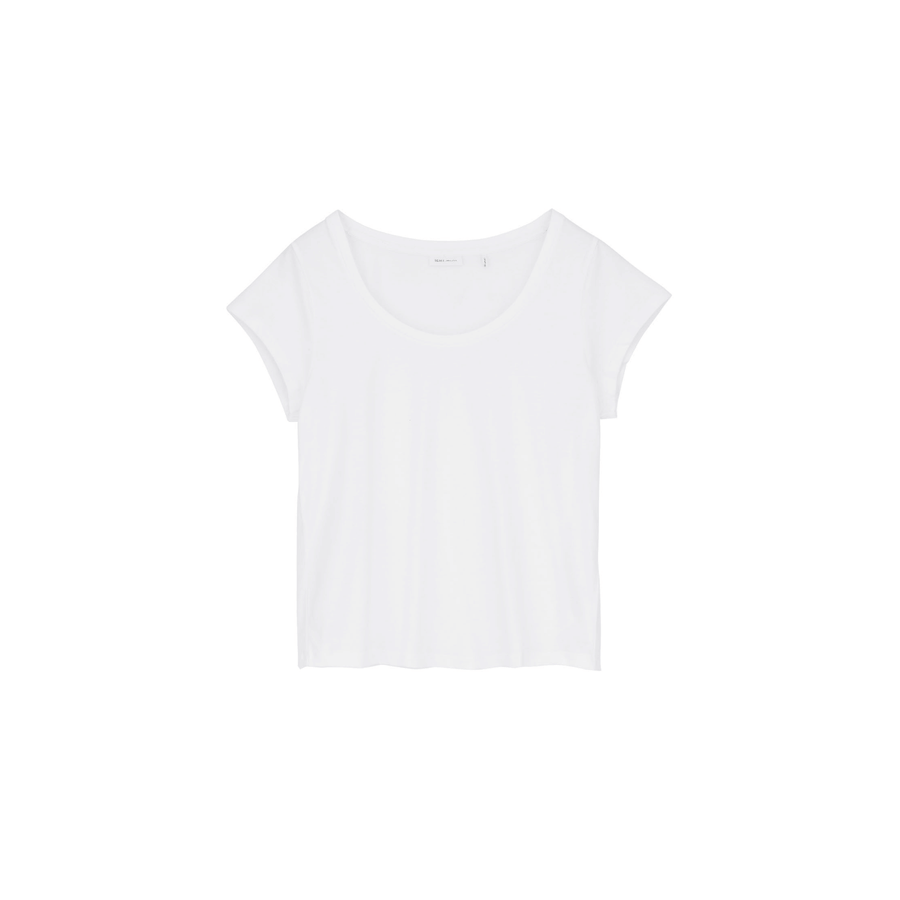 Skall Studio • Andy Wide Neck Tee • Optic White