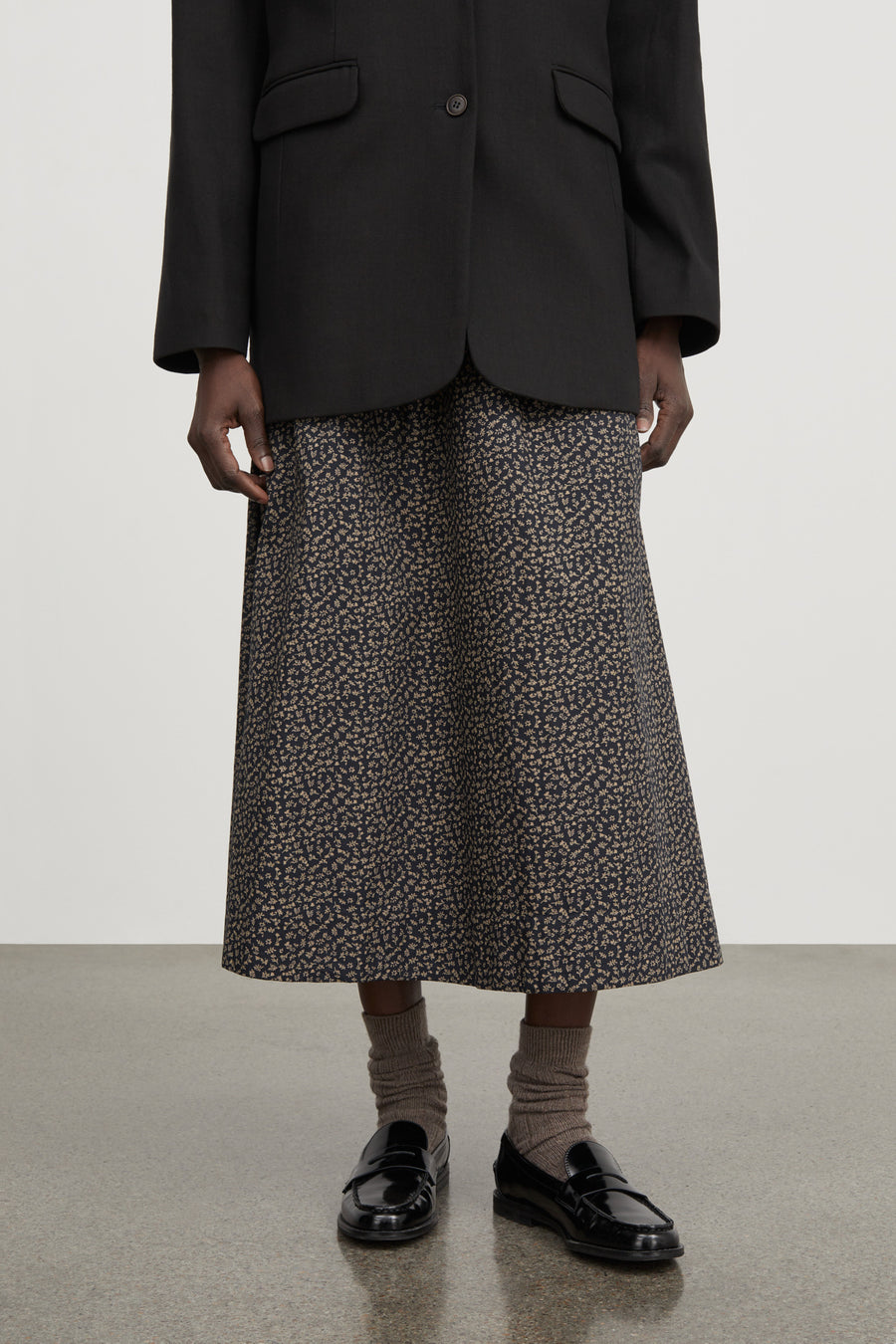 Skall Studio • Dagny Skirt • Eline Print/Black/Brown