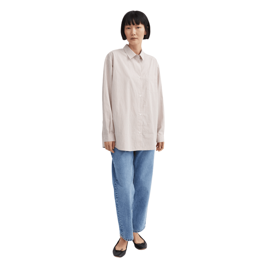 Skall Studio • Edgar Shirt • Warm Beige/White Stripe