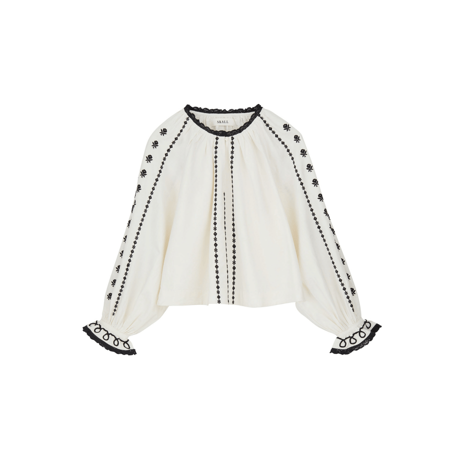 Skall Studio • Ella Blouse • Silenced White/Black