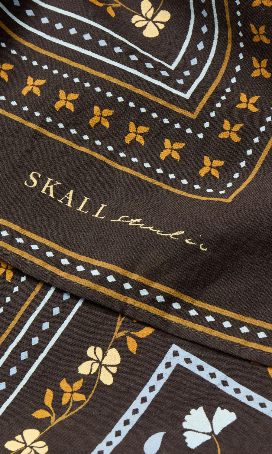 Skall Studio • Floral Scarf • Dark Brown