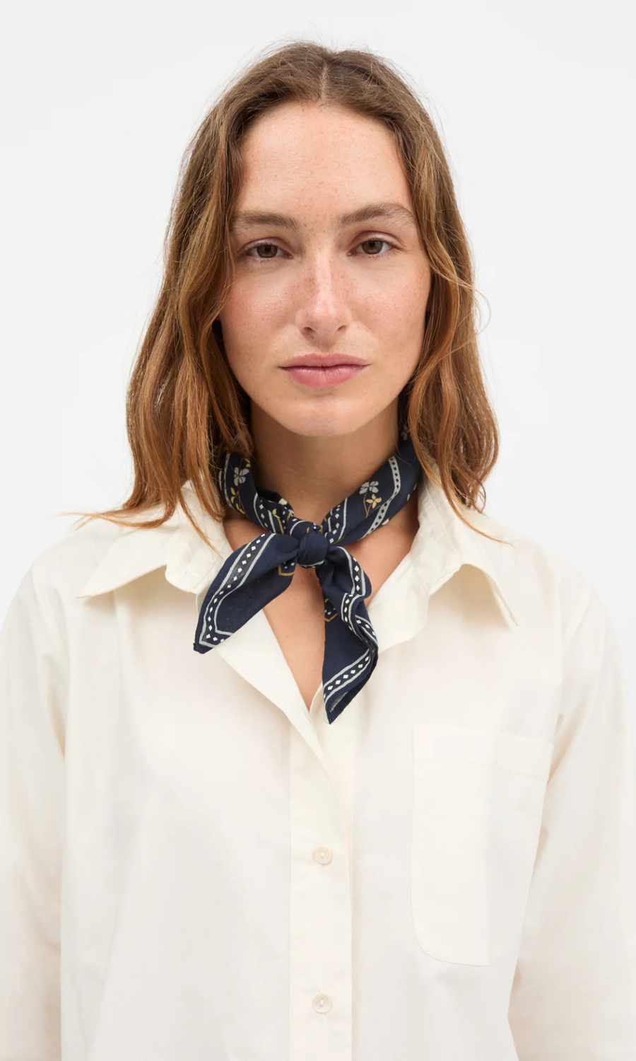 Skall Studio • Floral Scarf • Navy