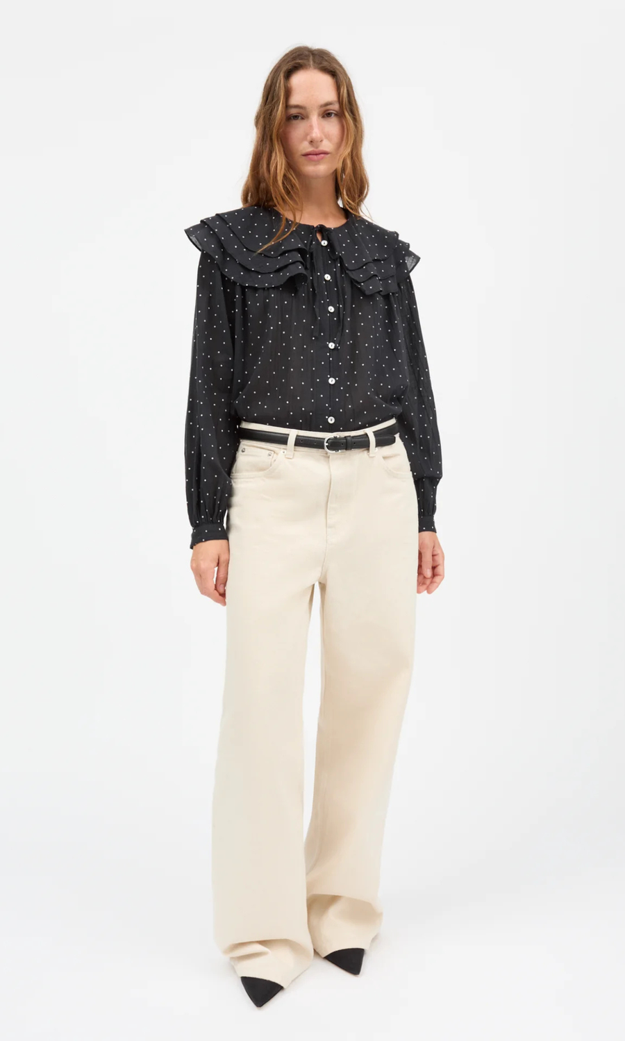 Skall Studio • Lilou Shirt • Black/White Dot