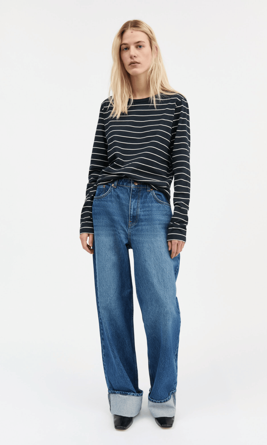 Skall Studio • Loui Blouse • Navy/White Stripe