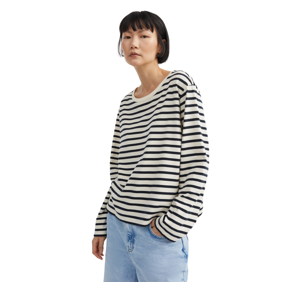 Skall Studio • Loui Oversized Blouse • Dark Navy/White Stripe