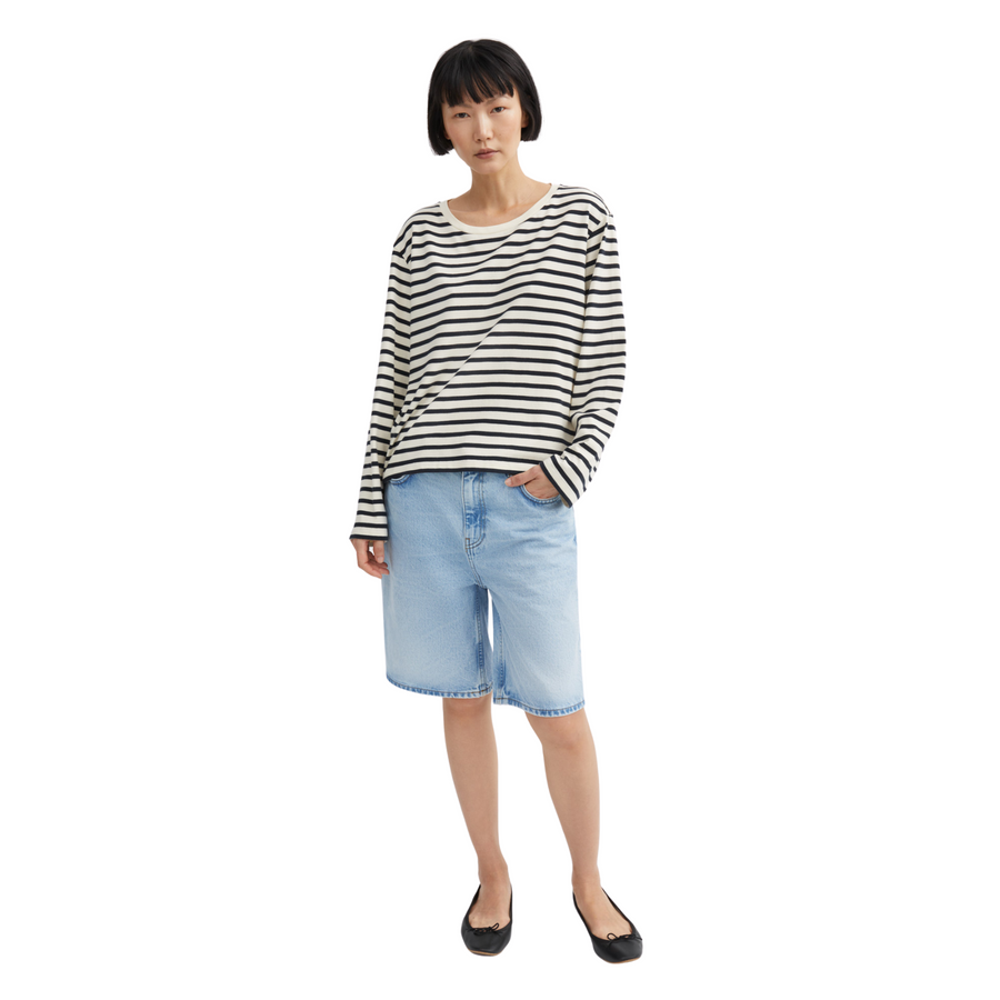 Skall Studio • Loui Oversized Blouse • Dark Navy/White Stripe