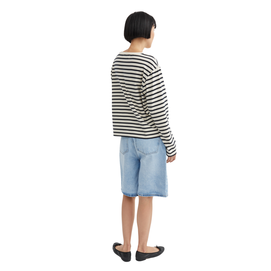 Skall Studio • Loui Oversized Blouse • Dark Navy/White Stripe