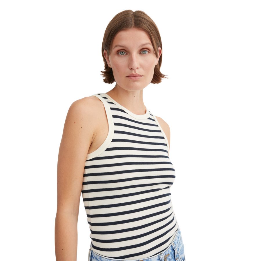 Skall Studio • Loui Tank Top • Dark Navy/White Stripe