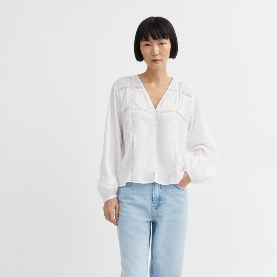 Skall Studio • Magnolia Blouse • Optic White