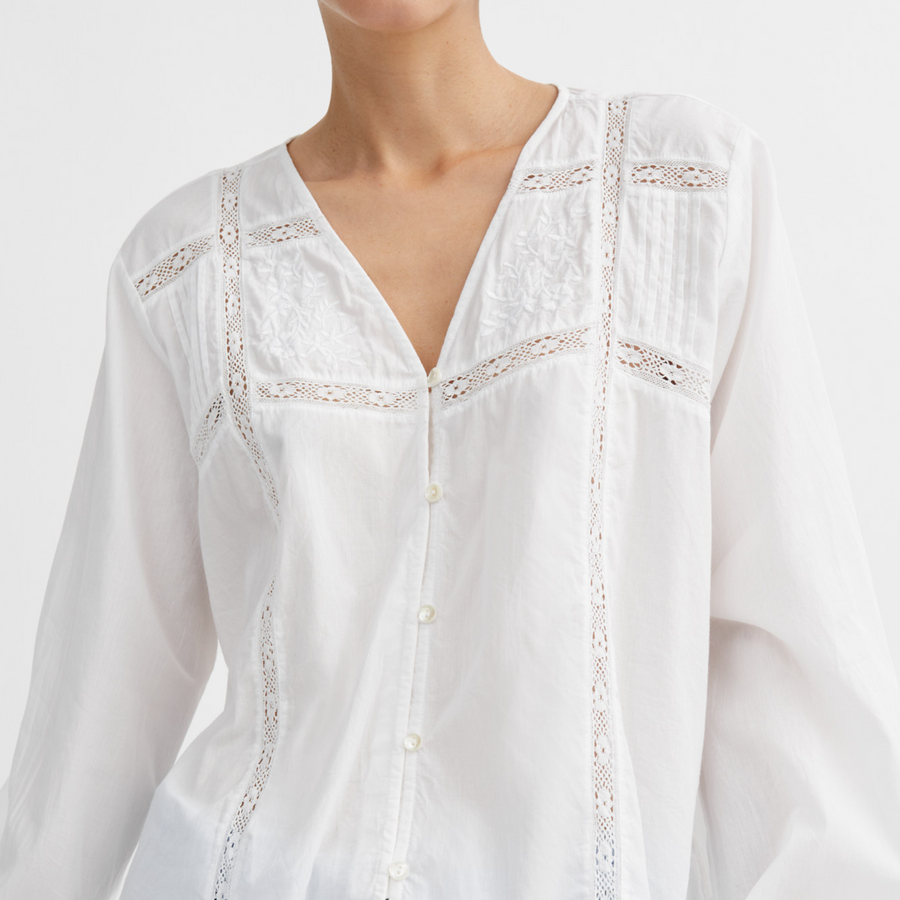 Skall Studio • Magnolia Blouse • Optic White