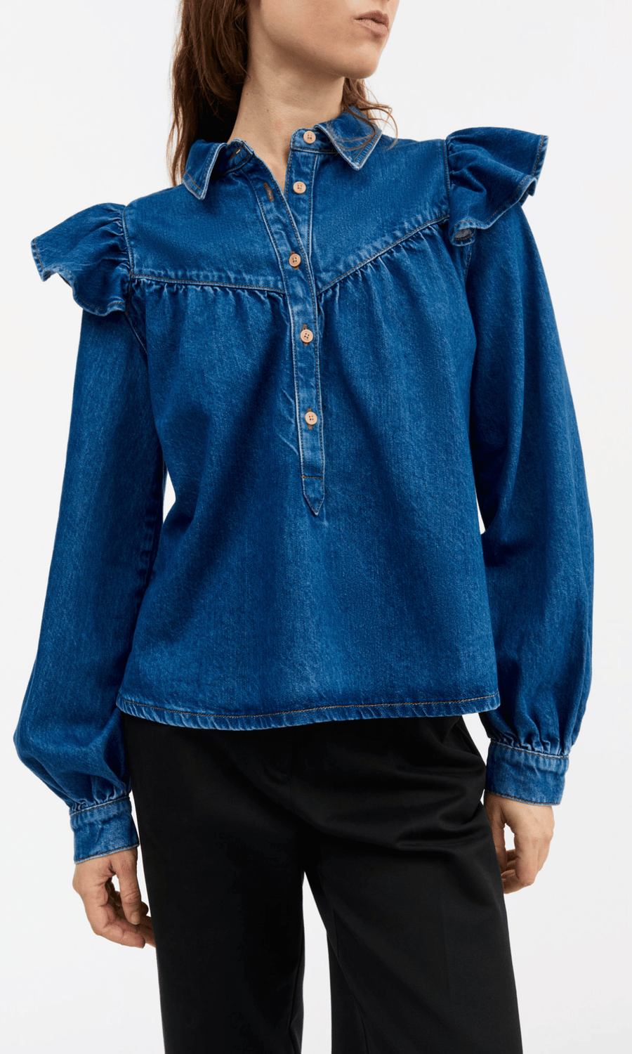 Skall Studio • Mille Blouse • Vintage Washed Blue