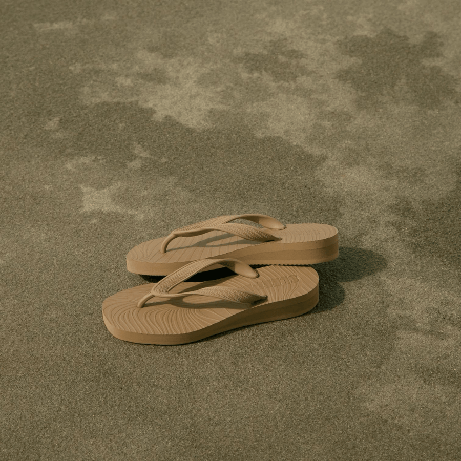 Sleepers • Tapered Platform Flip Flop  • Sand