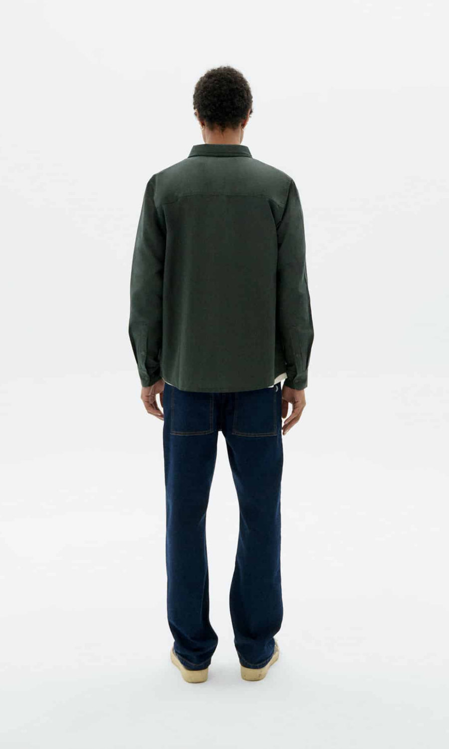 Thinking Mu • Ant Shirt • Dark Eucalyptus Microchecks