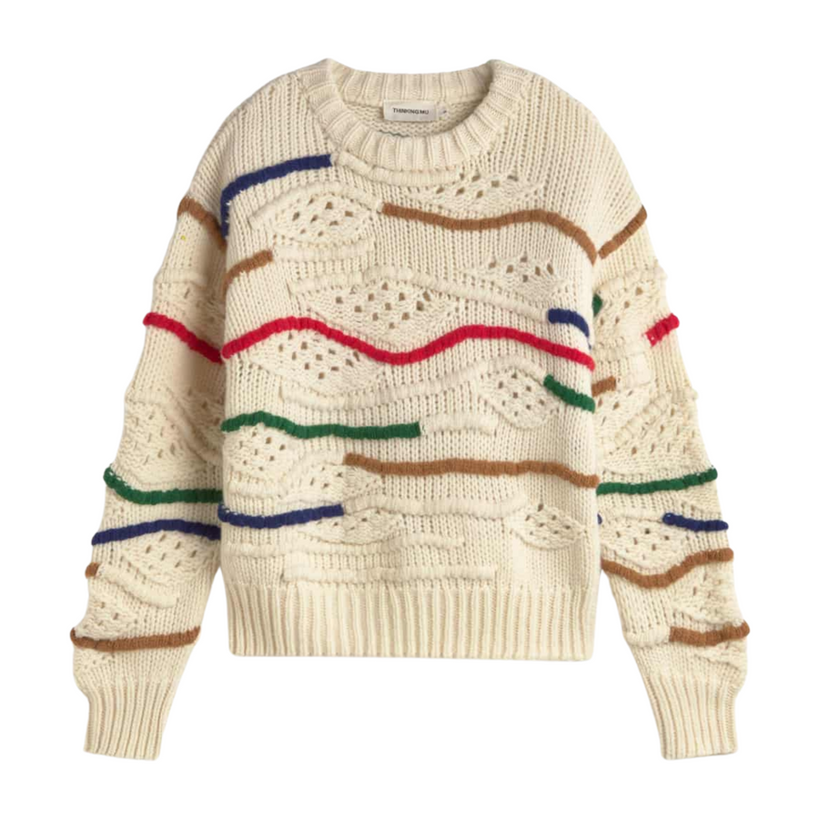 Thinking Mu • Candela Knitted Sweater • Multicolour Macrame