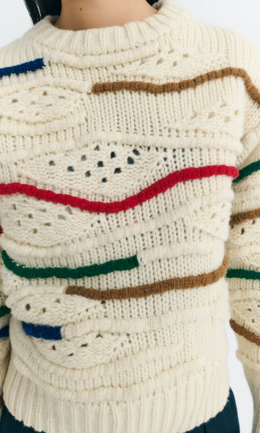 Thinking Mu • Candela Knitted Sweater • Multicolour Macrame