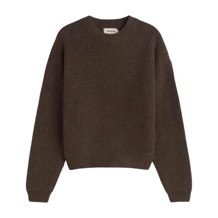 Thinking Mu • Carmen Knitted Sweater • Brown