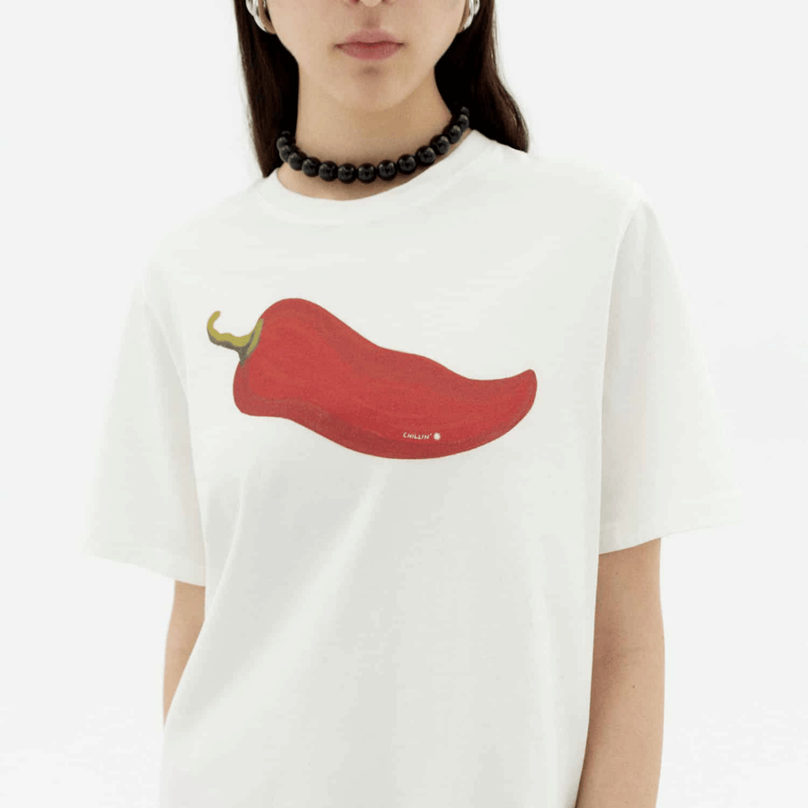 Thinking Mu • Chilli Lucia Tee • White