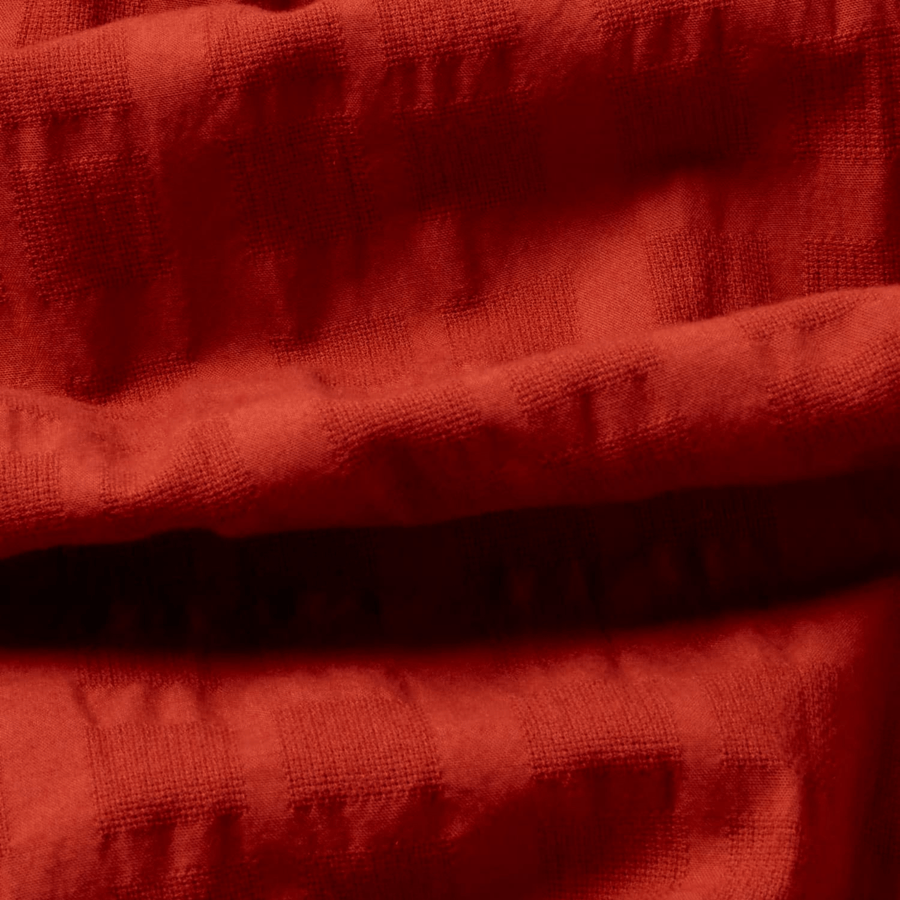 Thinking Mu • Cuadrito Amapola Dress • Orange Red