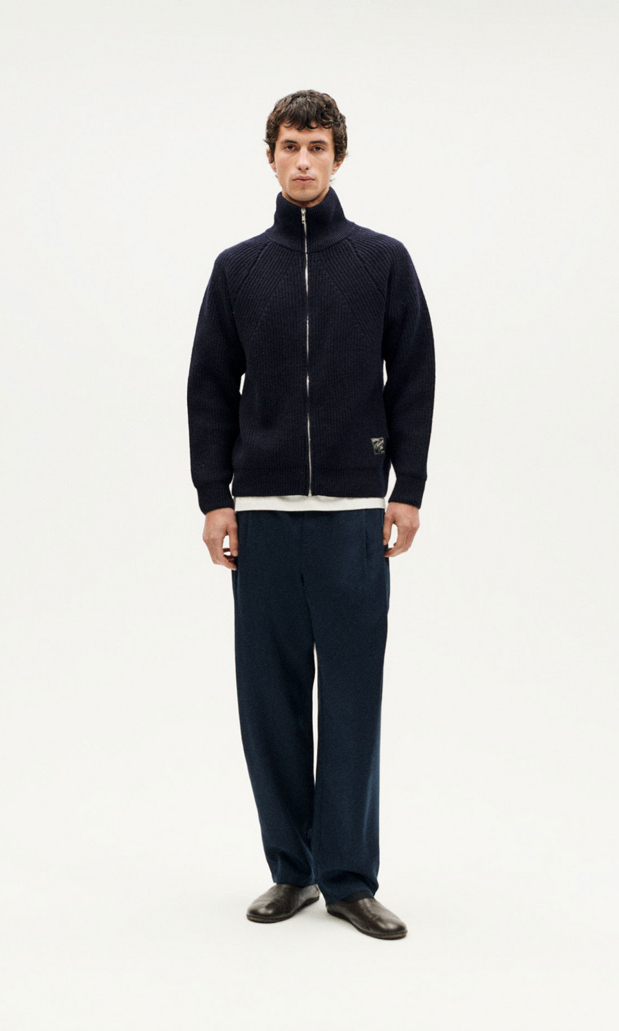 Thinking Mu • Ekaiz Knitted Sweater • Navy
